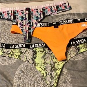 9 pair large cotton thong NWT